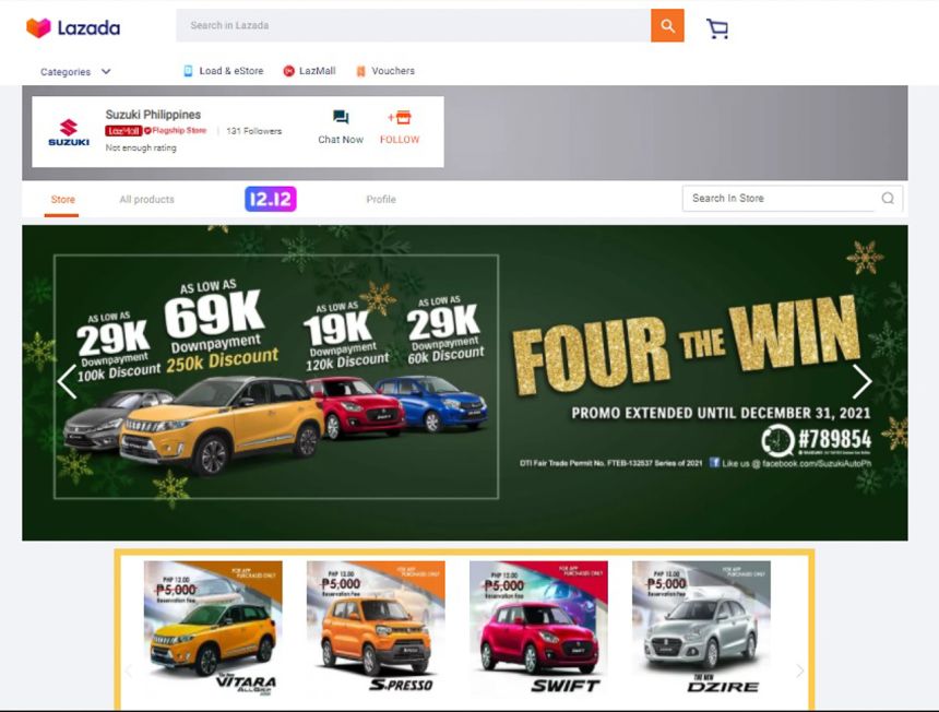 You can now buy a brand new Suzuki at Lazada image