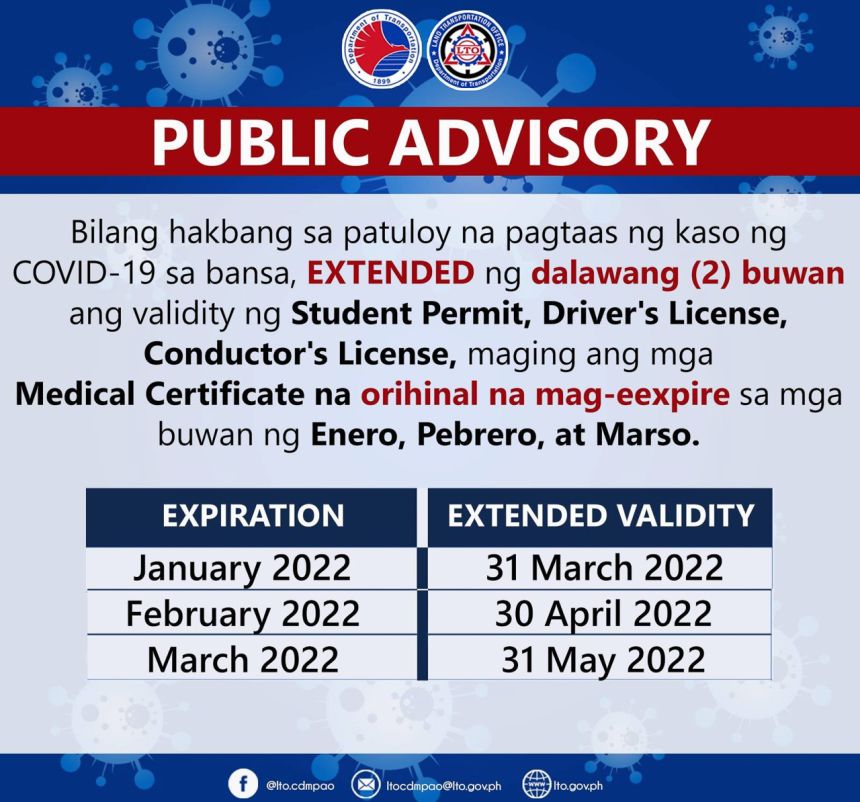 LTO extends validity of licenses due to expire from Jan to March image
