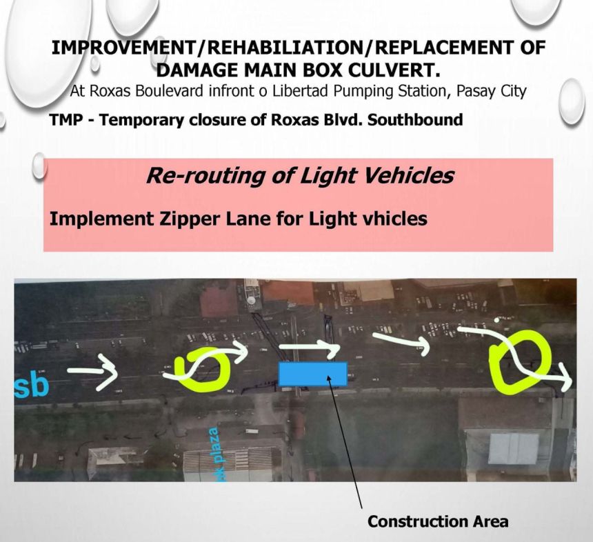 Southbound Section of Roxas Blvd to be closed for repair image