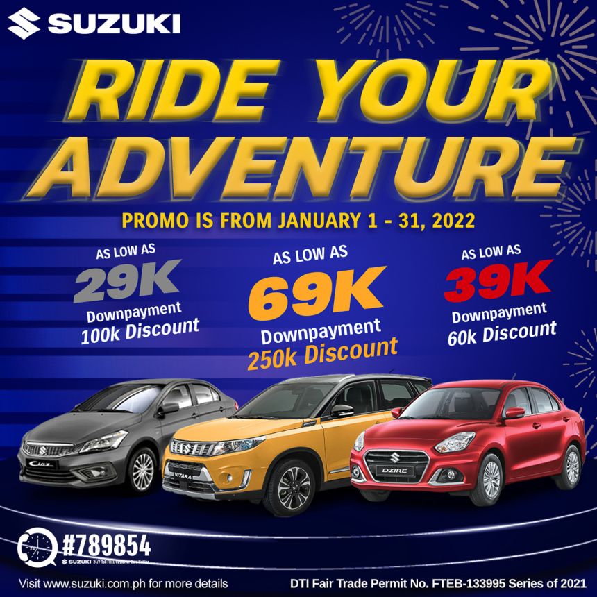 Suzuki PH kicks off the new year with big discounts, low DPs image