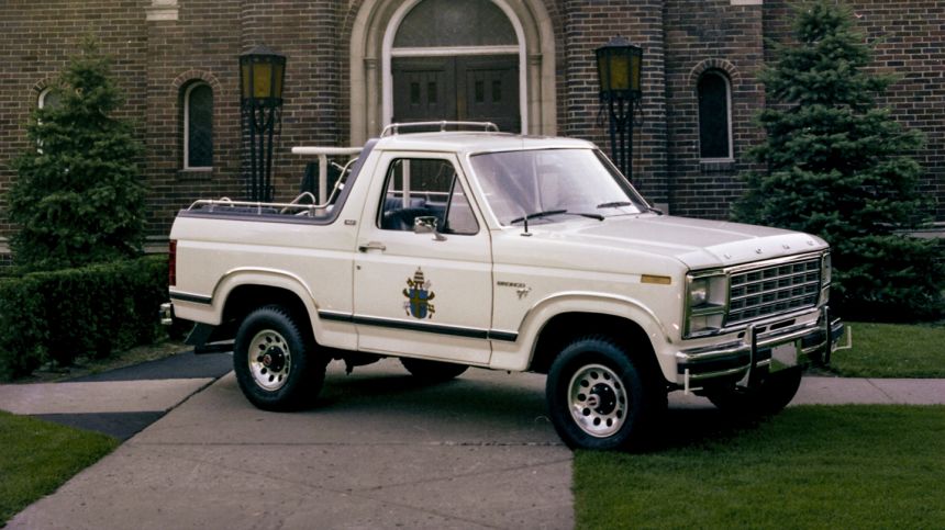 This one-off Ford Bronco is fit for the Pope image
