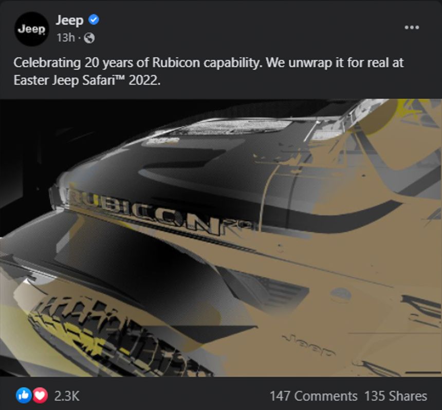 Jeep Wrangler Rubicon 20th Anniversary coming soon? image