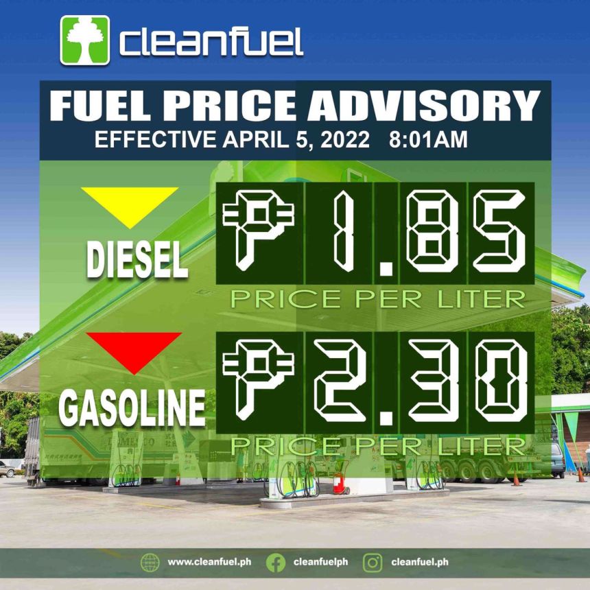 HOLD Gasoline to have PHP 2.30 per liter rollback tomorrow image