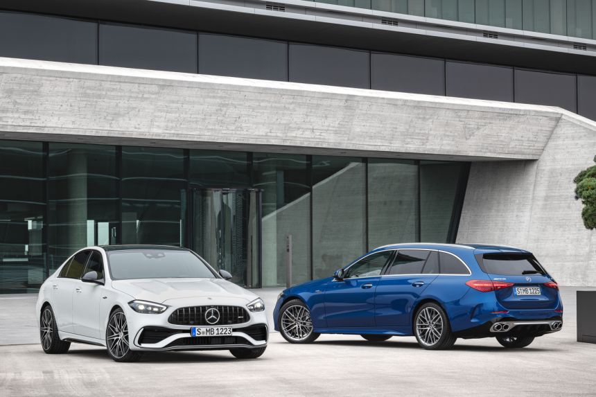 2023 Mercedes-AMG C43 drops V6 for electric turbo-four image