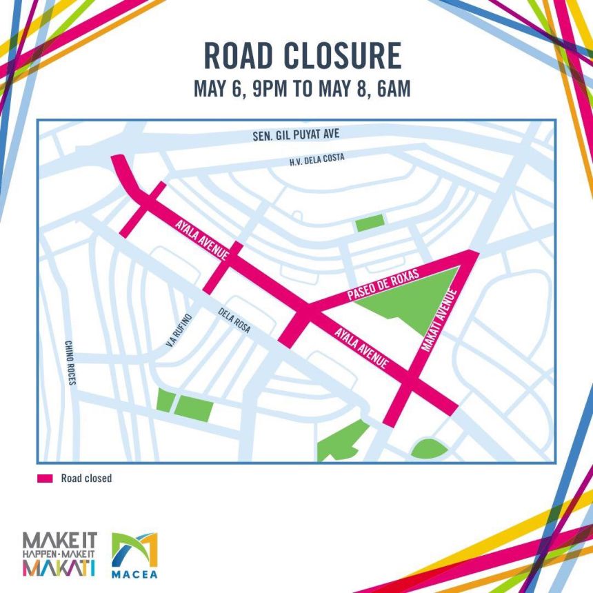 Big section of Makati CBD closed to traffic May 6-8 image