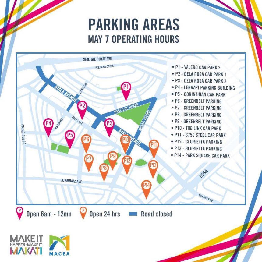Big section of Makati CBD closed to traffic May 6-8 image