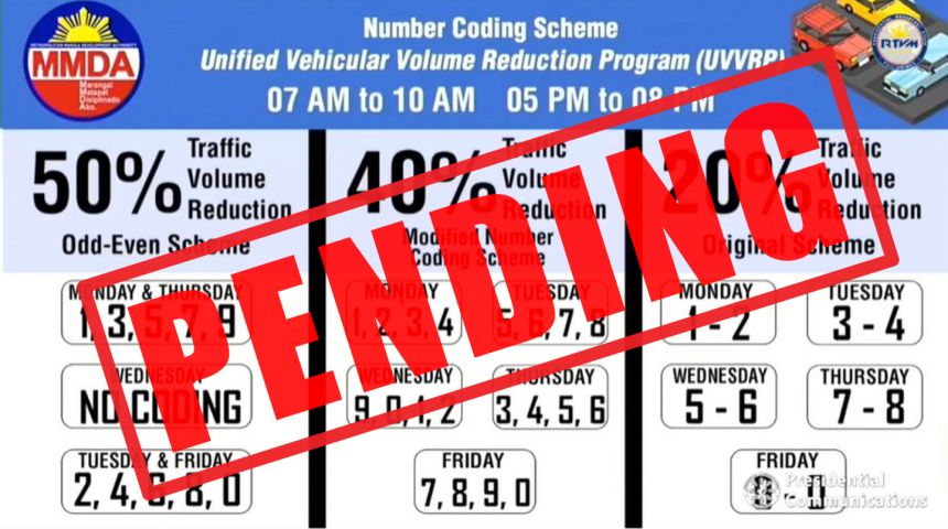 MMDA: No decision yet on new coding scheme MMDA: No decision yet on new coding scheme image