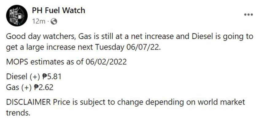 Diesel could skyrocket to PHP 80 next week image