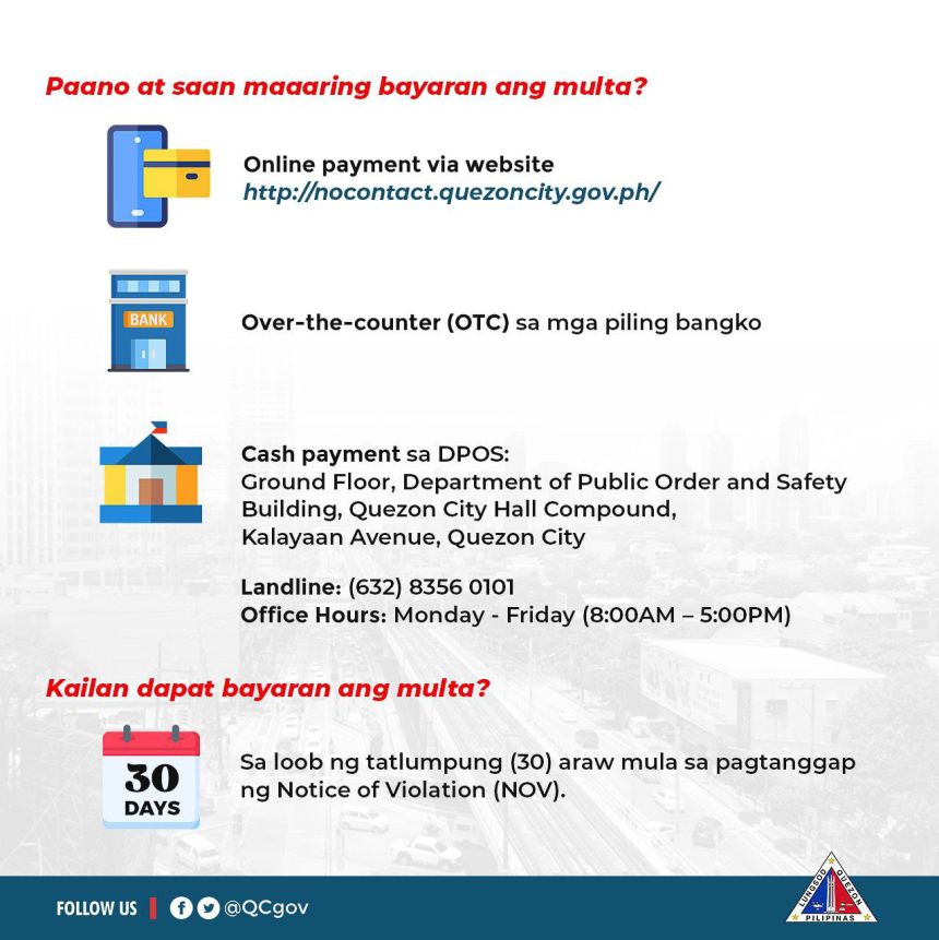 QC's No-Contact Apprehension will apply on these roads image