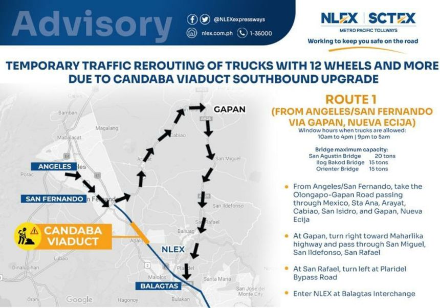 NLEX Candaba southbound repair starts July 11 image