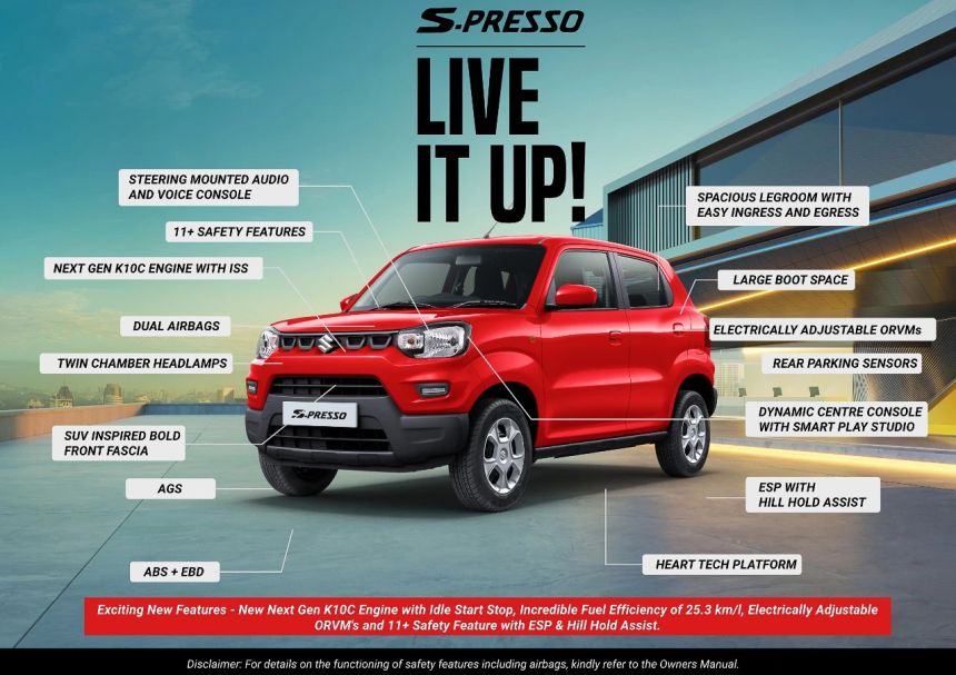 Suzuki S-Presso for India gets start/stop tech, more safety features image