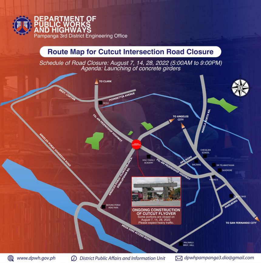 Angeles Friendship intersection closed on Sundays for flyover construction image