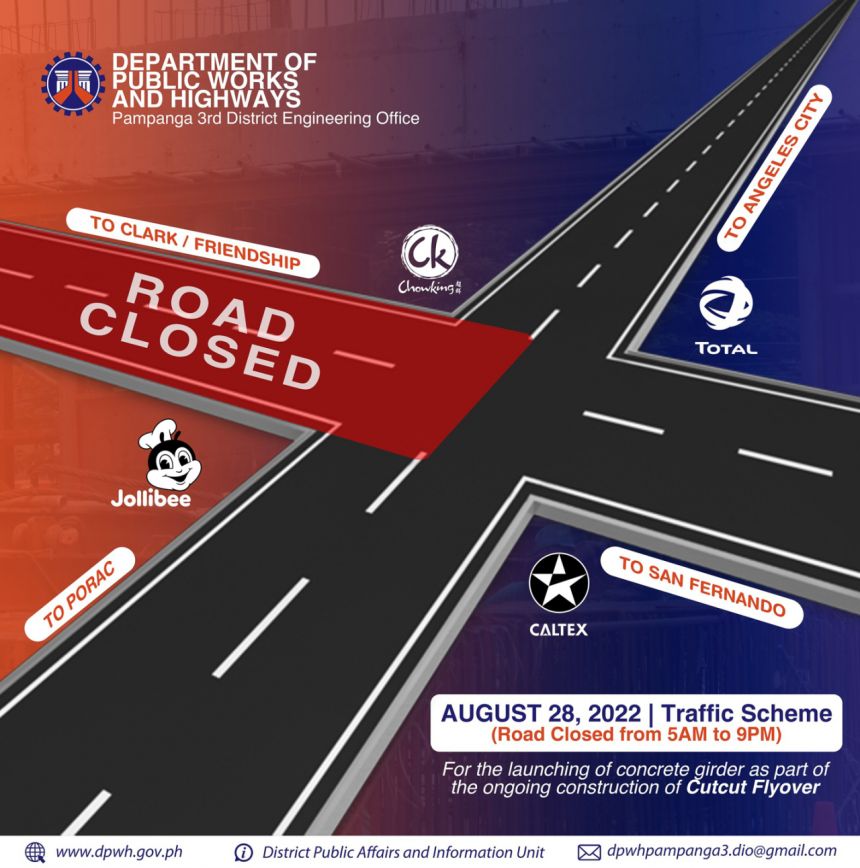Angeles Friendship intersection closed on Sundays for flyover construction image