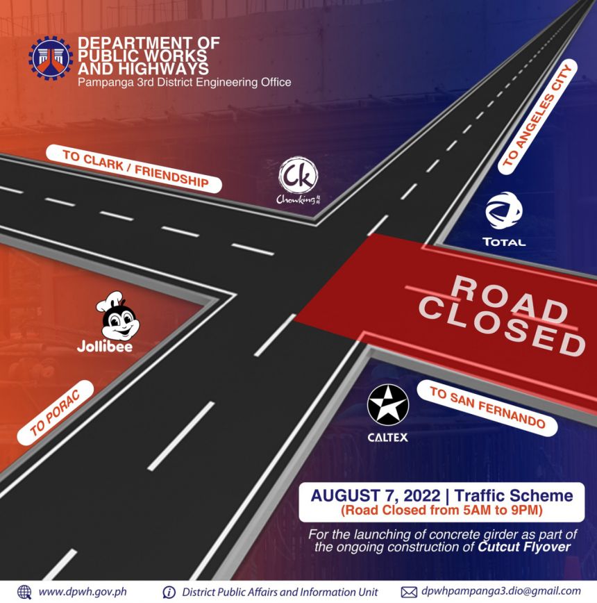 Angeles Friendship intersection closed on Sundays for flyover construction image