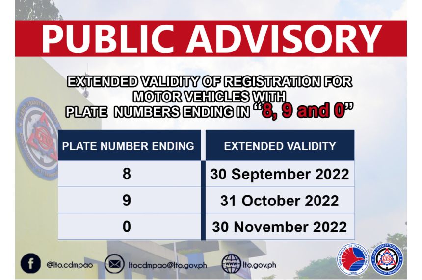 LTO extends License and MV registration validity yet again image