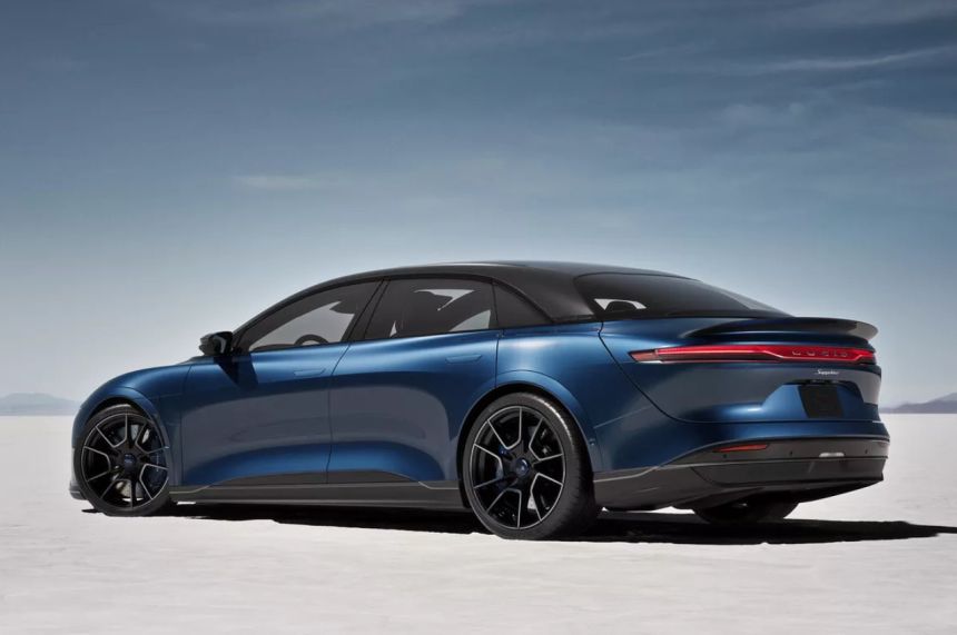 0 to 60 in less than 2 seconds, 1200 ps: Lucid Air Sapphire image