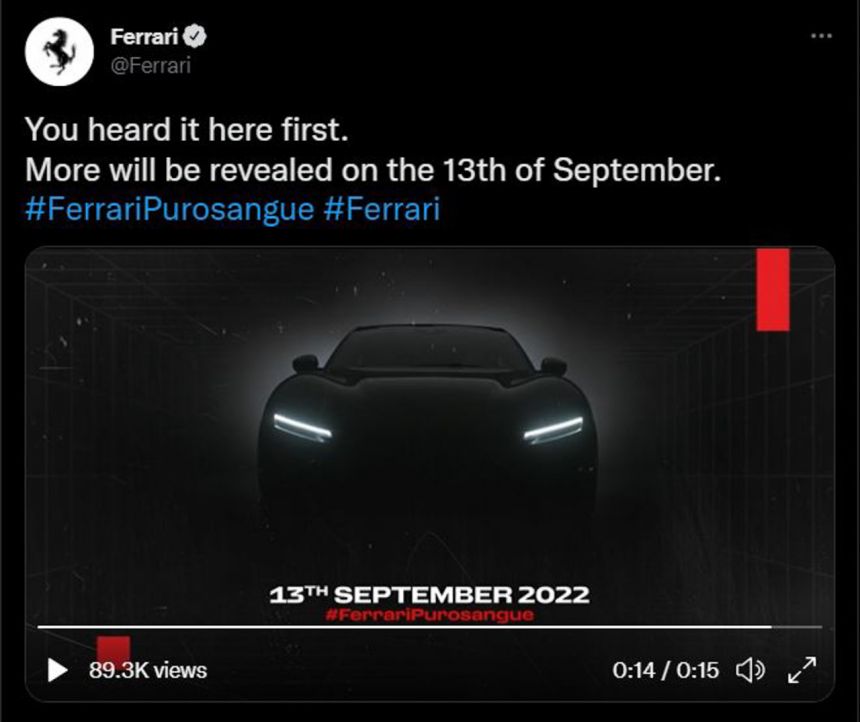 Save the date: Ferrari Purosangue SUV may debut on September 13 image