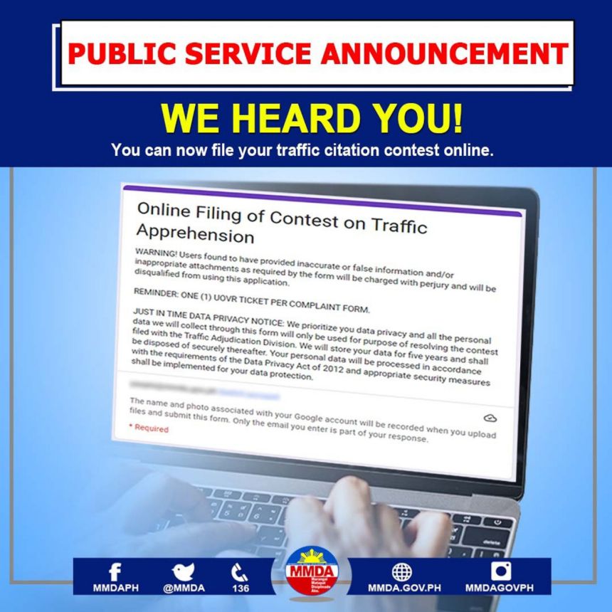 MMDA launching online platform for traffic violation appeals image