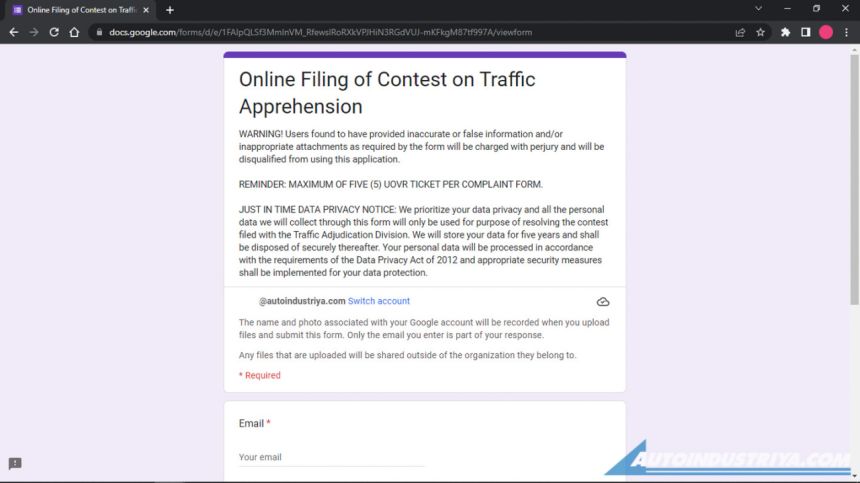 How does the MMDA online traffic violation appeal work? image