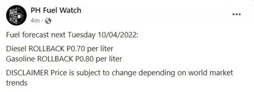 Fuel prices forecasted to go further down next week image