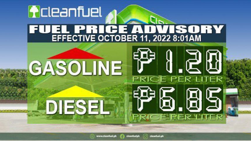 Price hike: Diesel up by PHP 6.85 per liter, gas PHP 1.20 image