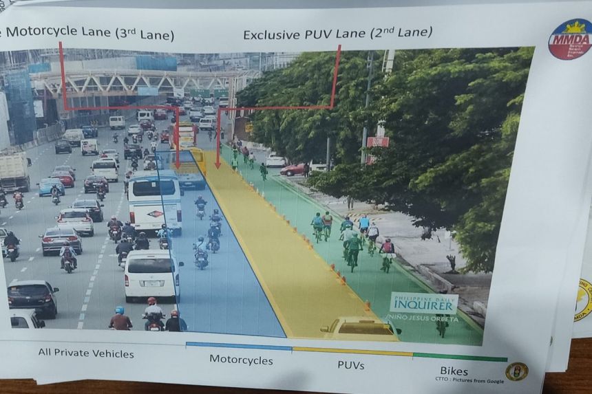 MMC approves exclusive motorcycle lane along Commonwealth image