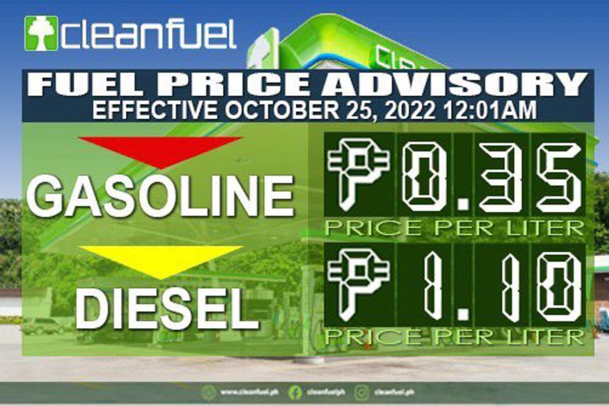 Rollback: Gas, diesel to go down PHP 0.35 and PHP 1.10 image