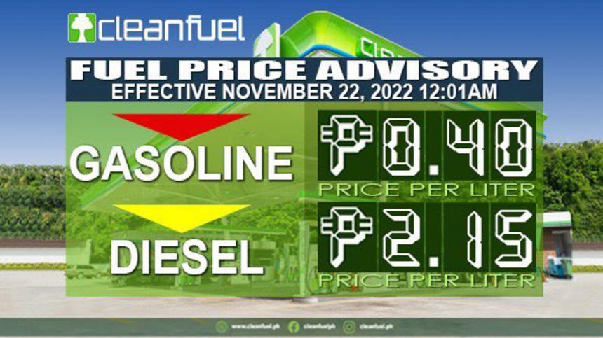 Rollback: Gas, diesel price drops by PHP 0.40, PHP 2.15 image