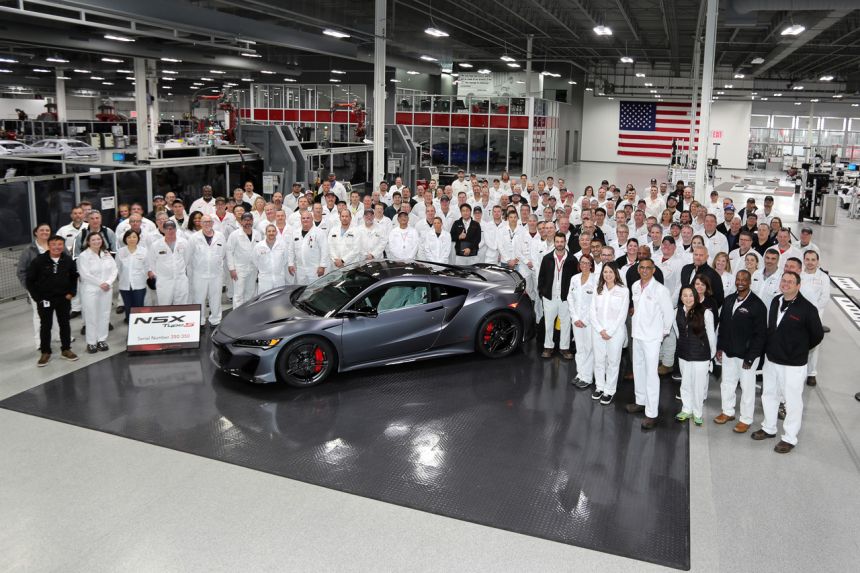 Last Acura NSX Type S officially rolls off factory image