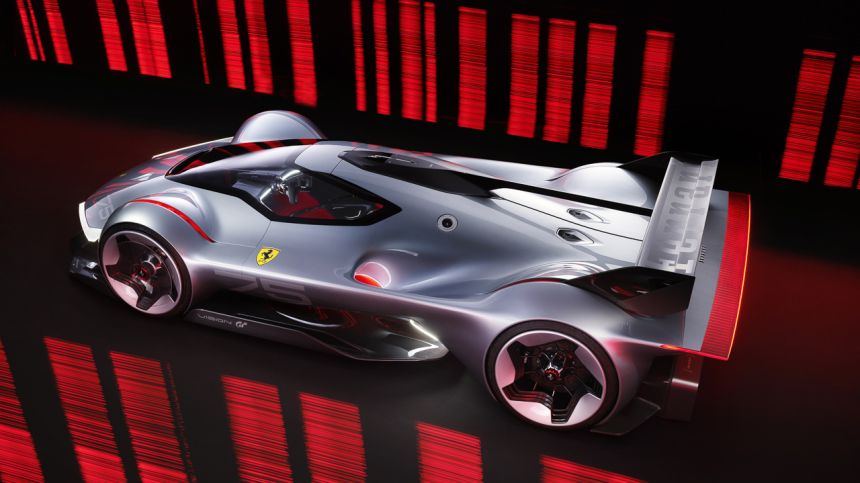 Ferrari's imagination runs wild with Vision Gran Turismo hypercar image