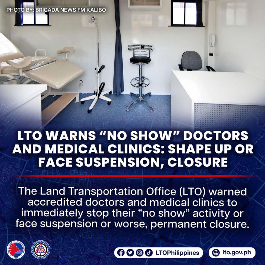 LTO: Clinics, doctors issuing instant med certs to face suspension, closure image