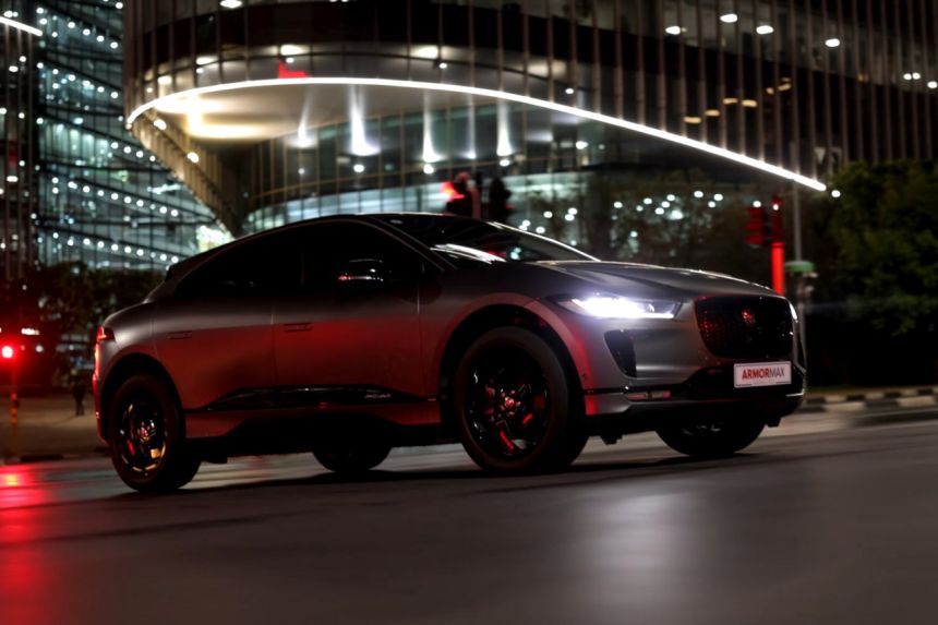 This armored Jaguar I-Pace can stop pistol rounds, shotgun blasts image