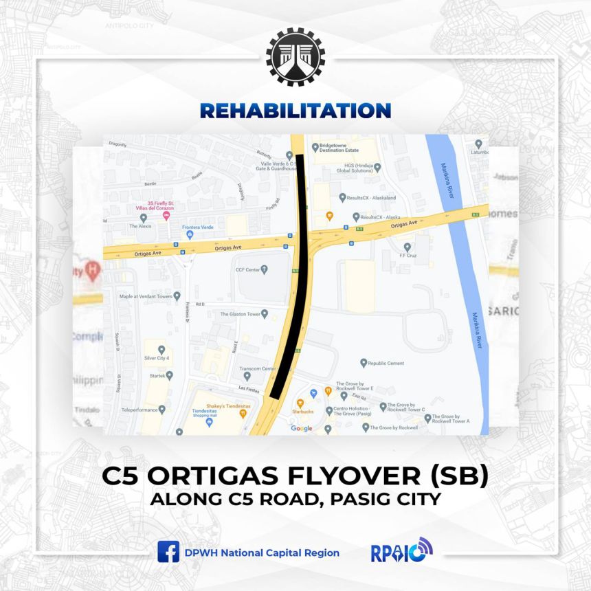 Heads up: C5 Ortigas, Pasig Boulevard Flyovers to be rehabilitated image