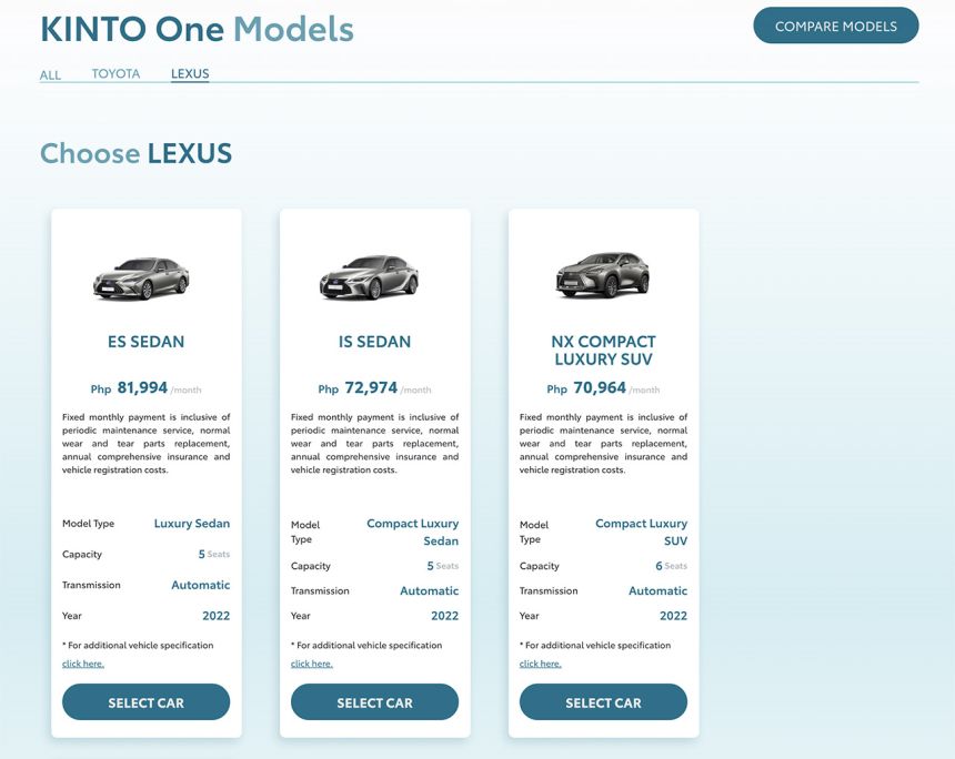 Lexus models added to Kinto One Philippine offerings image