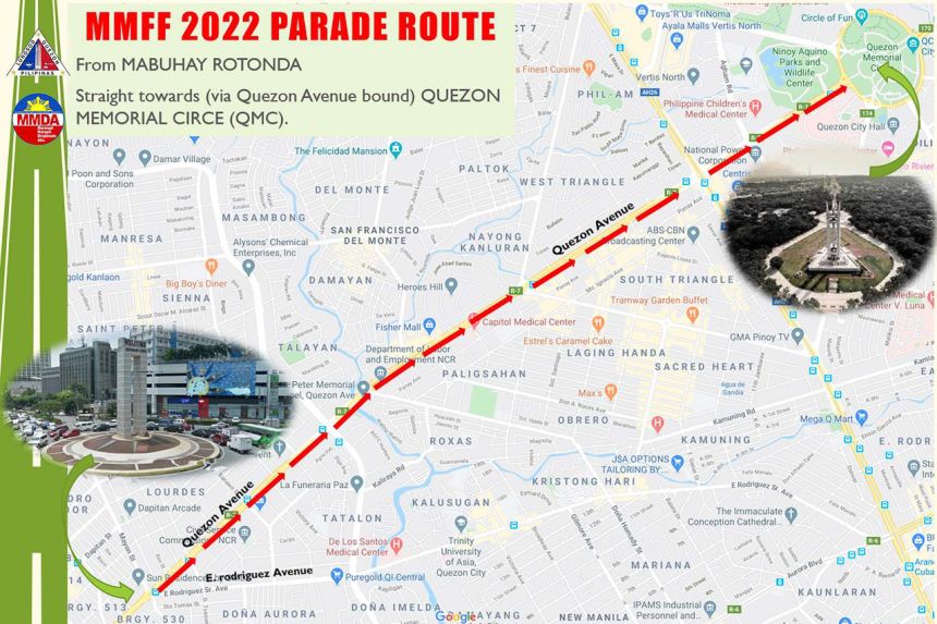 MMDA releases alternate routes for MMFF Parade of Stars 2022 image