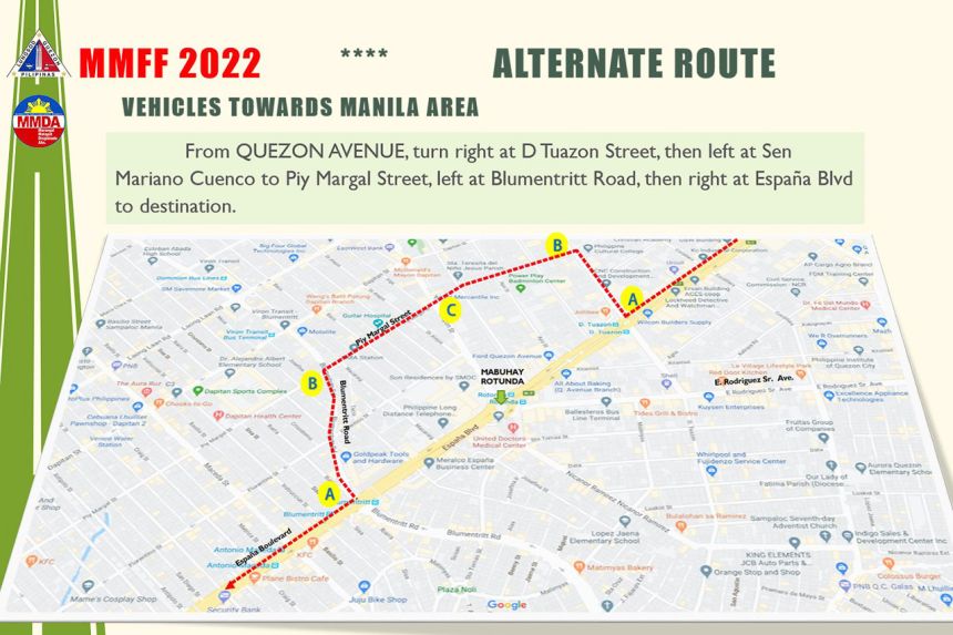 MMDA releases alternate routes for MMFF Parade of Stars 2022 image