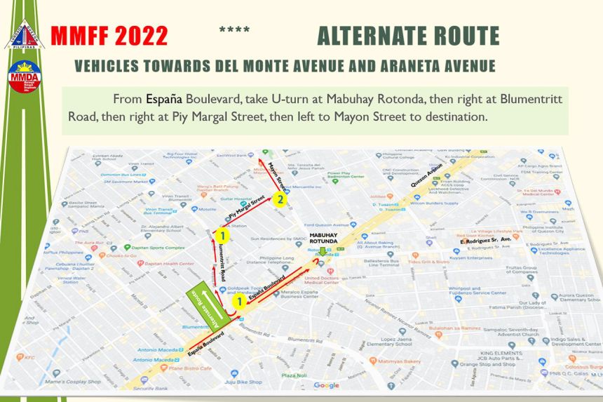 MMDA releases alternate routes for MMFF Parade of Stars 2022 image