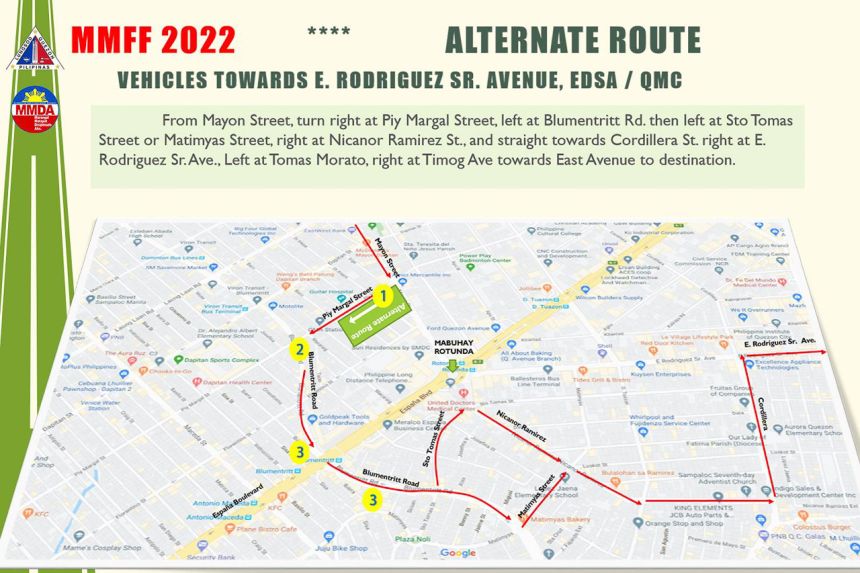 MMDA releases alternate routes for MMFF Parade of Stars 2022 image
