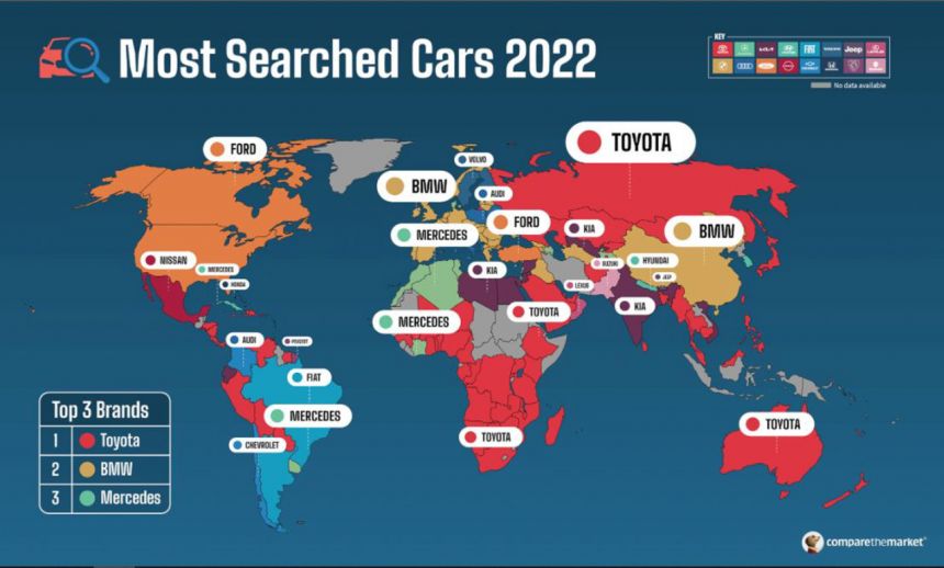 Toyota is world's most searched car brand in 2022 study image