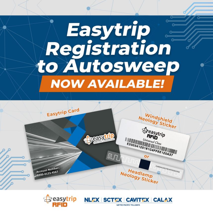 EasyTrip RFID owners can now register on AutoSweep image