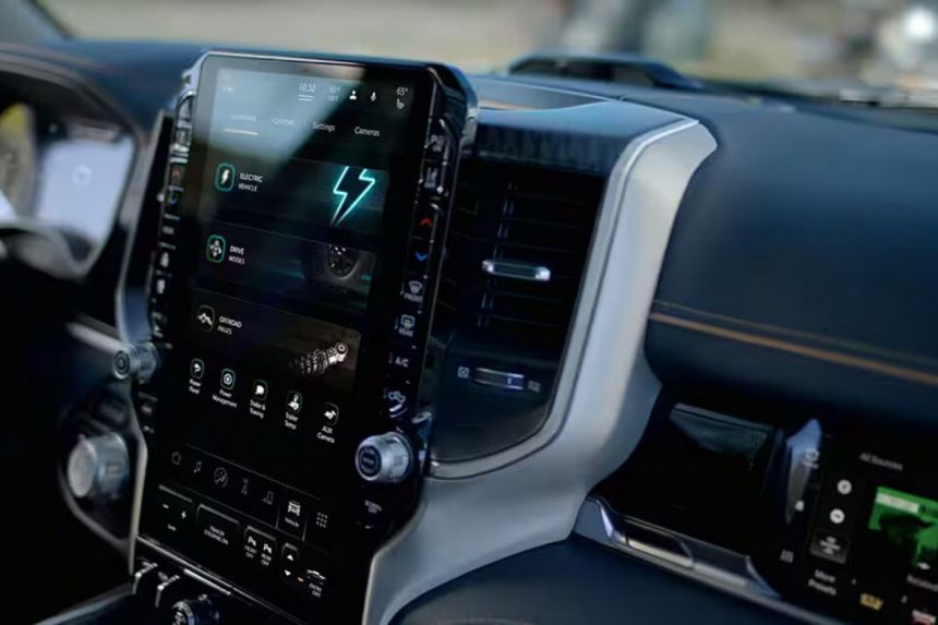 This is the production version of Ram's electric pickup truck image