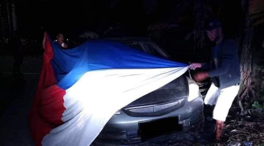 Man arrested in Iloilo for using PH flag as car cover image