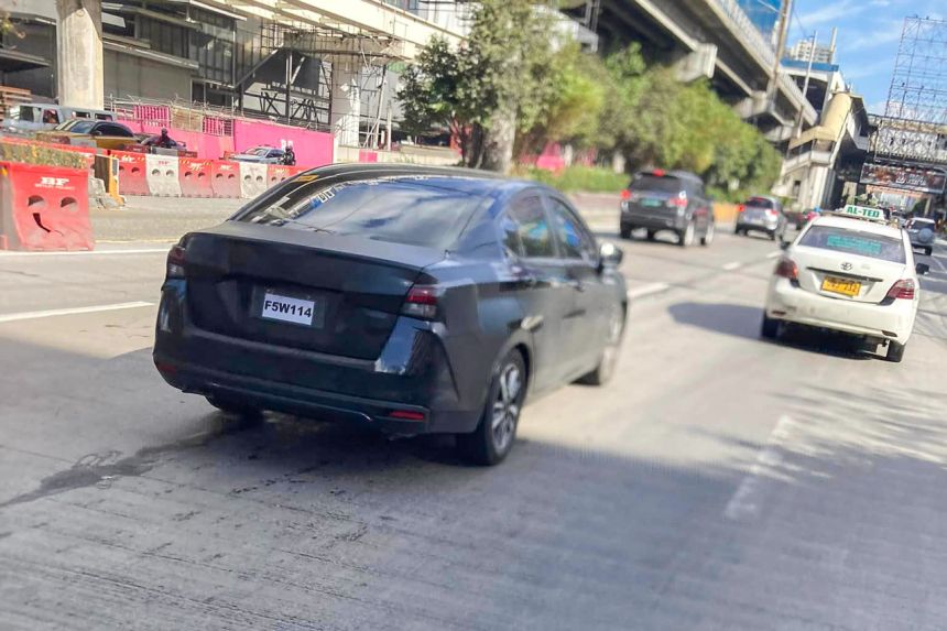 LOOK: Facelifted 2023 Nissan Almera spotted on PH roads image