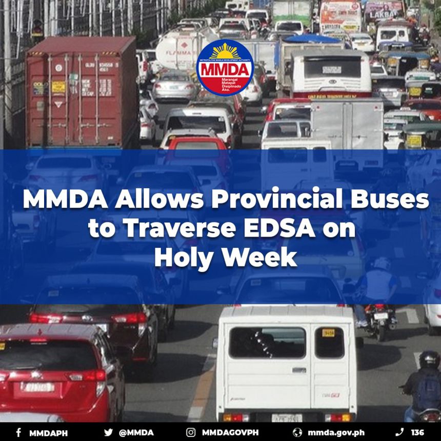 Provincial buses allowed to travel on EDSA during Holy Week image