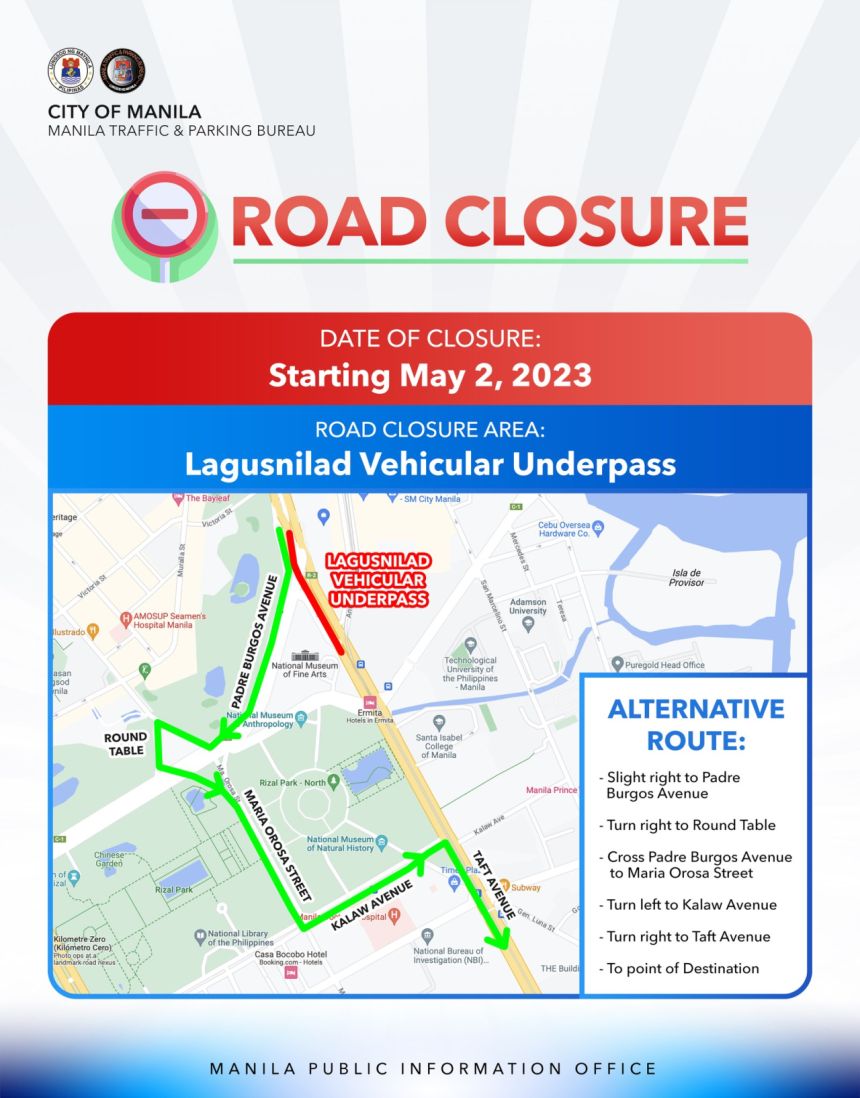 Lagusnilad Manila rehab: Partial closure begins today May 2 image