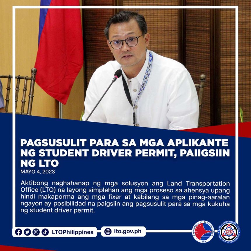 LTO wants to make student permit exams quicker image
