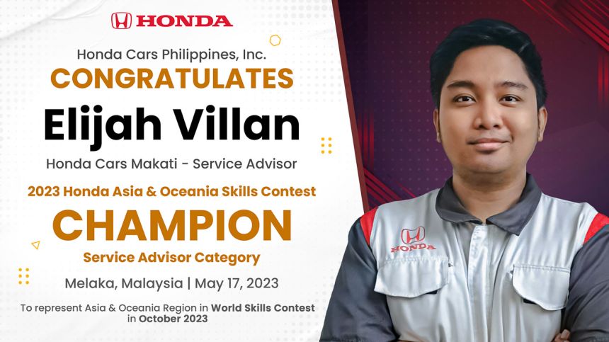 Honda Cars Makati rep wins regional Skills Contest image