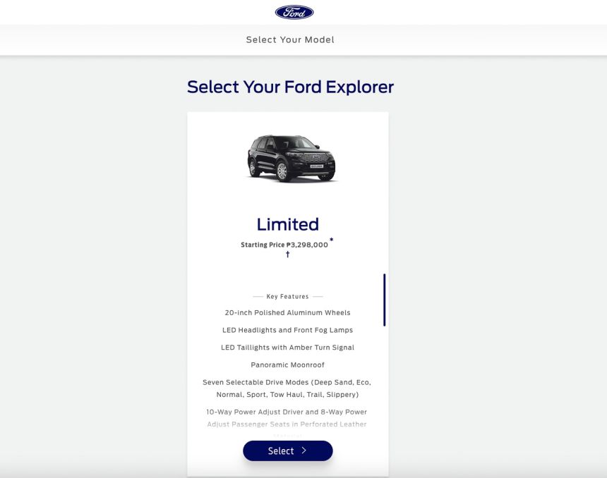 Ford PH adds Mustang, Explorer at online reservation portal image
