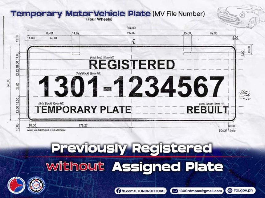 LOOK: LTO releases new format of temporary, improvised license plates image