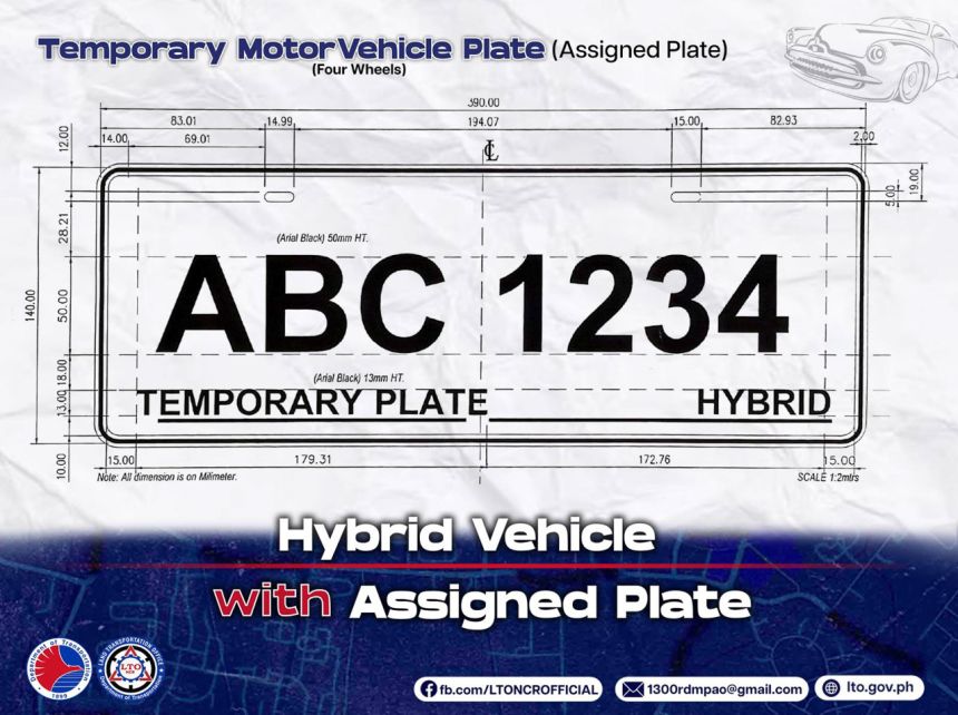 LOOK: LTO releases new format of temporary, improvised license plates image